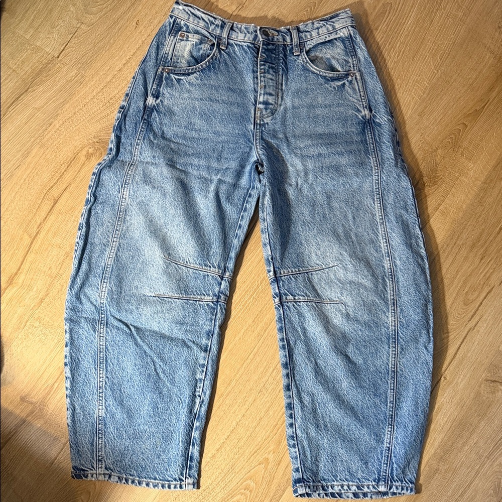 We The Free Good-Luck mid rise barrel jeans